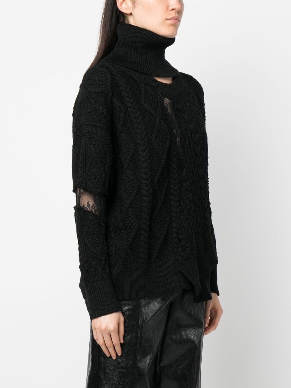 cable-knit jumper - 3