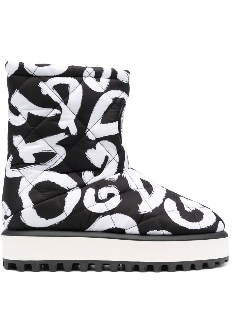 City graffiti print ankle boots - 1