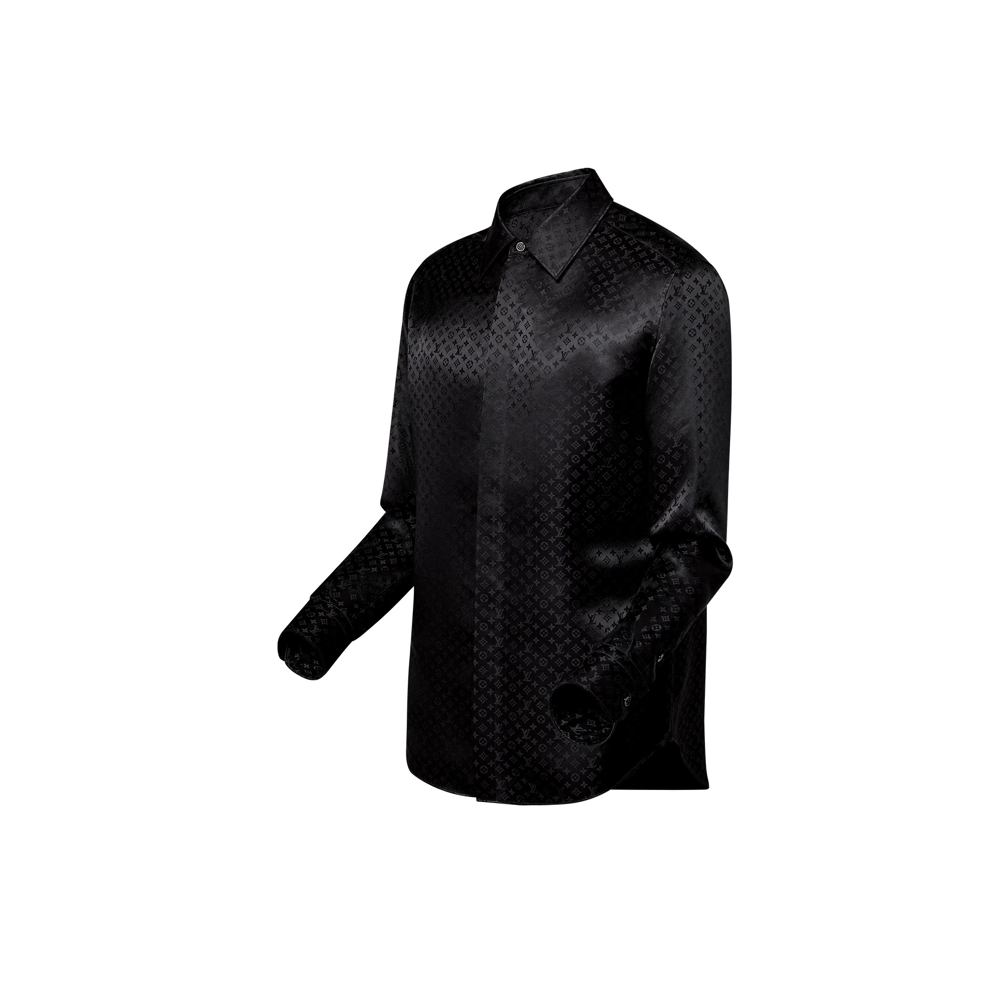 Monogram Long-Sleeved Silk Shirt - 2