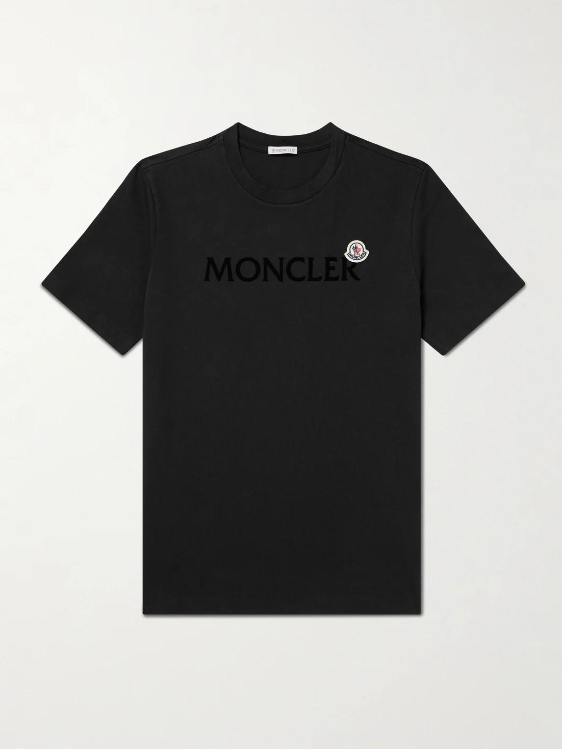 Logo-Flocked Appliquéd Cotton-Jersey T-Shirt - 1