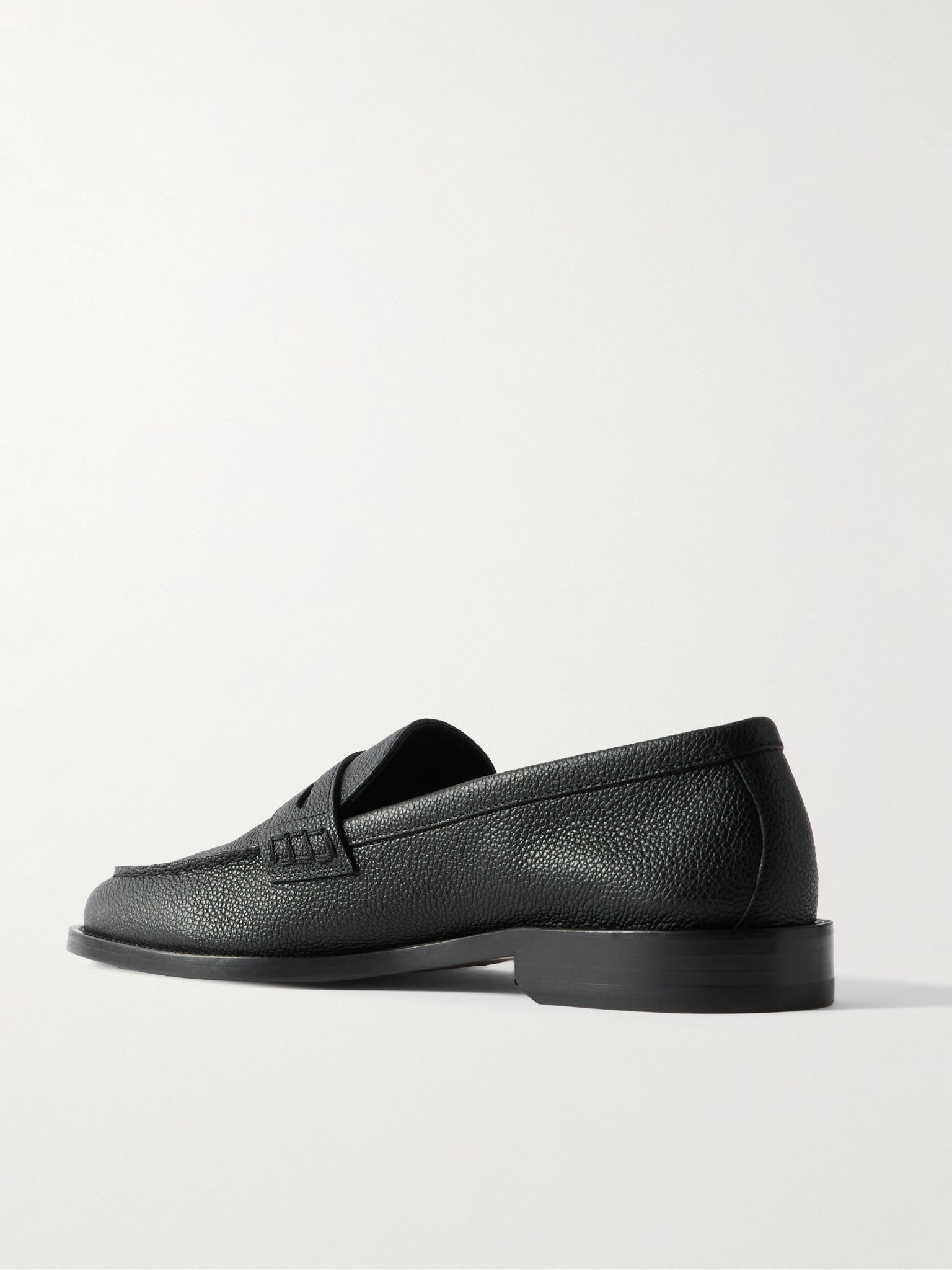 Perry Full-Grain Leather Penny Loafers Black - 4