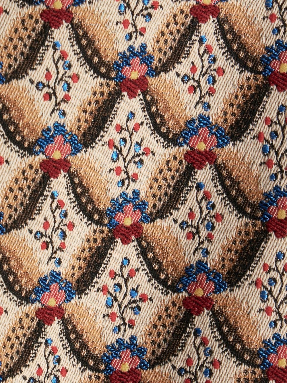 floral-jacquard double-breasted blazer - 5
