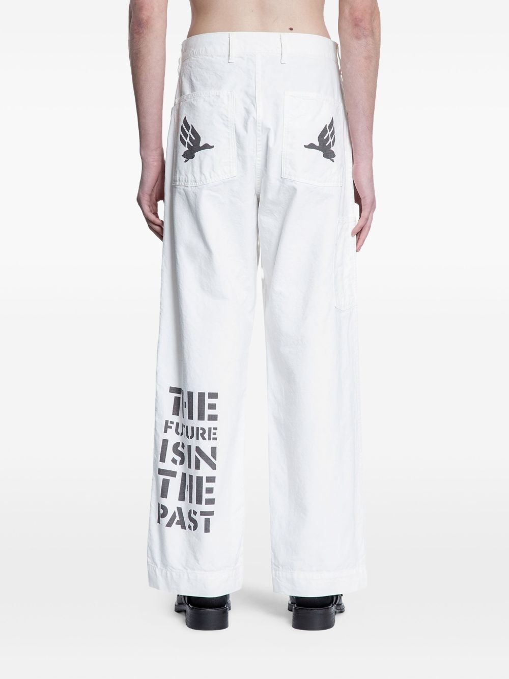 logo-motif duck-print trousers - 3