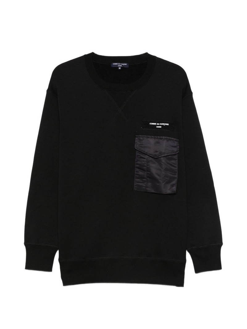 pocket-chest crewneck sweatshirt 1