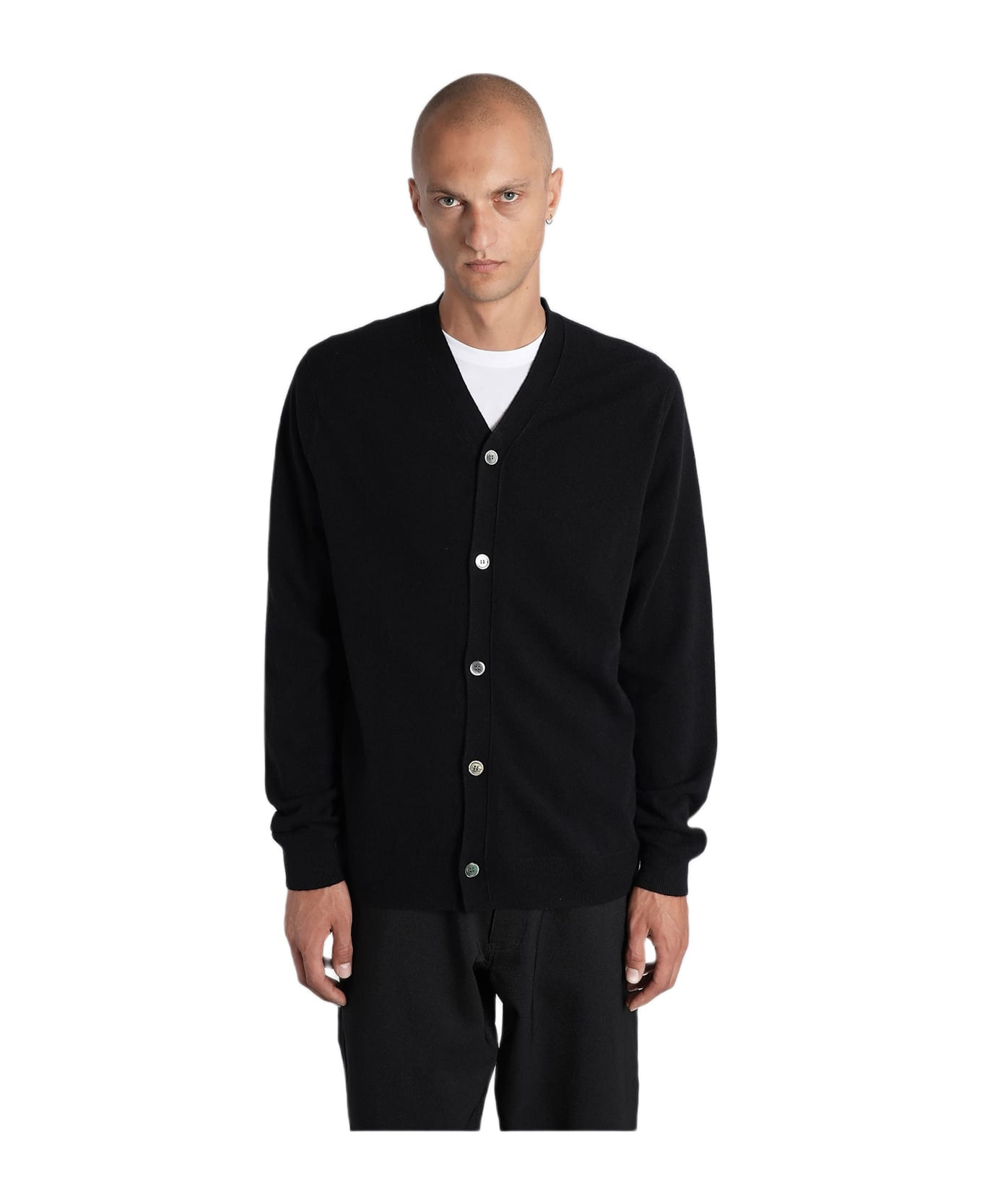 Cardigan In Black Wool - 1