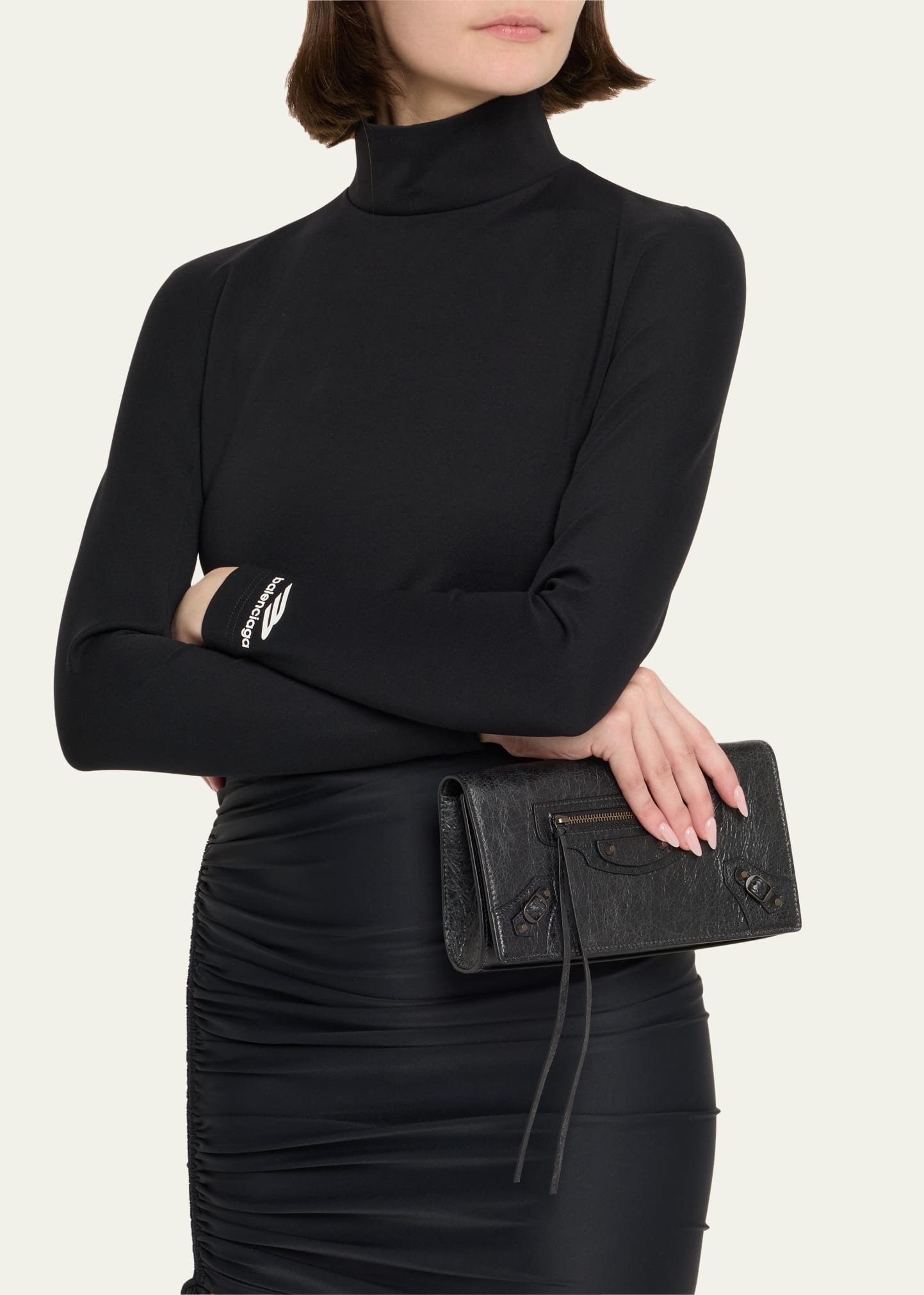 Le City Flap Leather Wallet with Chain Strap - 2