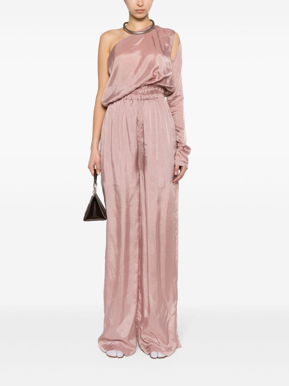 asymmetric organza playsuit - 2