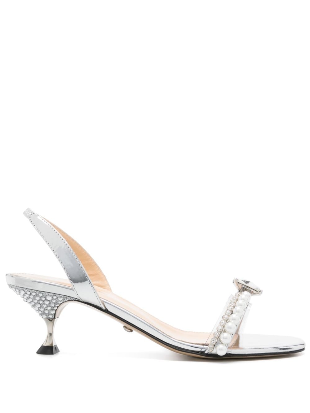 Diamond Of Elizabeth 55mm metallic sandals - 1