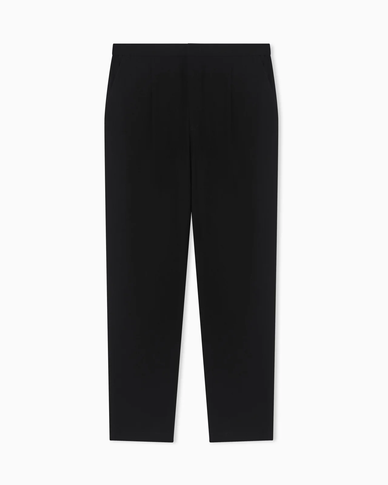 3D WRINKLE-EFFECT CRÊPE FABRIC TROUSERS - 1