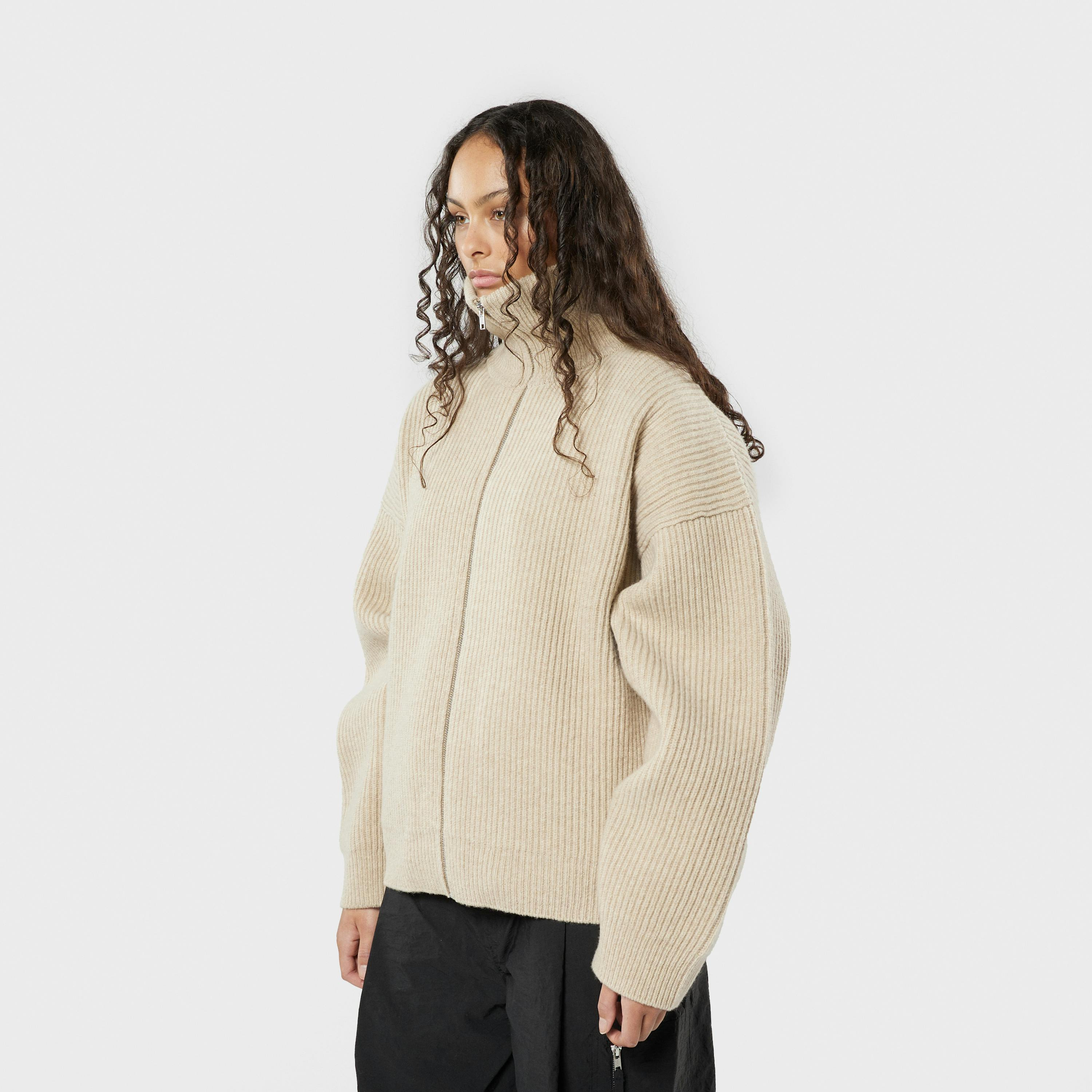 Vonarstræti Zipped Wool Sweater (Unisex) - 4