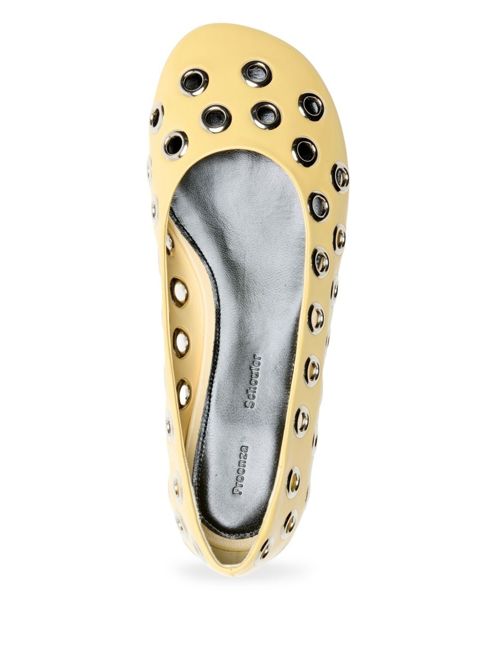 metal-eyelet detailing ballerinas - 4