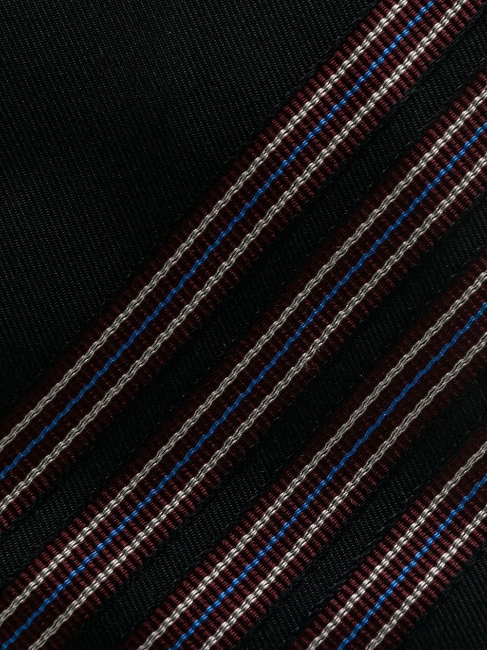 grosgrain-embellished silk tie - 2