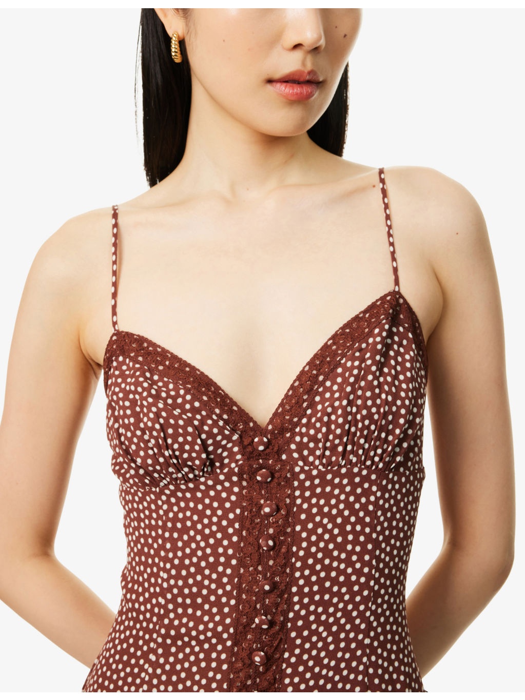 Citrus Polka-Dot Woven Mini Dress - 5