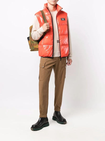 DSQUARED2 logo-patch padded gilet outlook