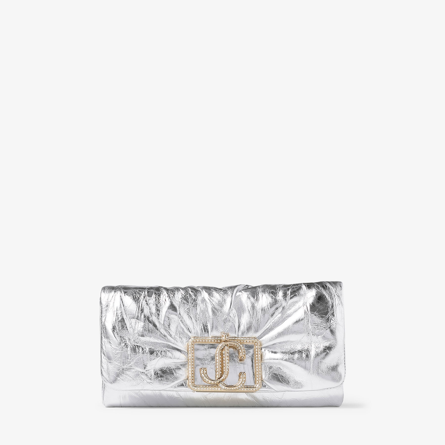 Edie Wallet With Chain
Silver Vintage Metallic Leather Mini Bag - 1