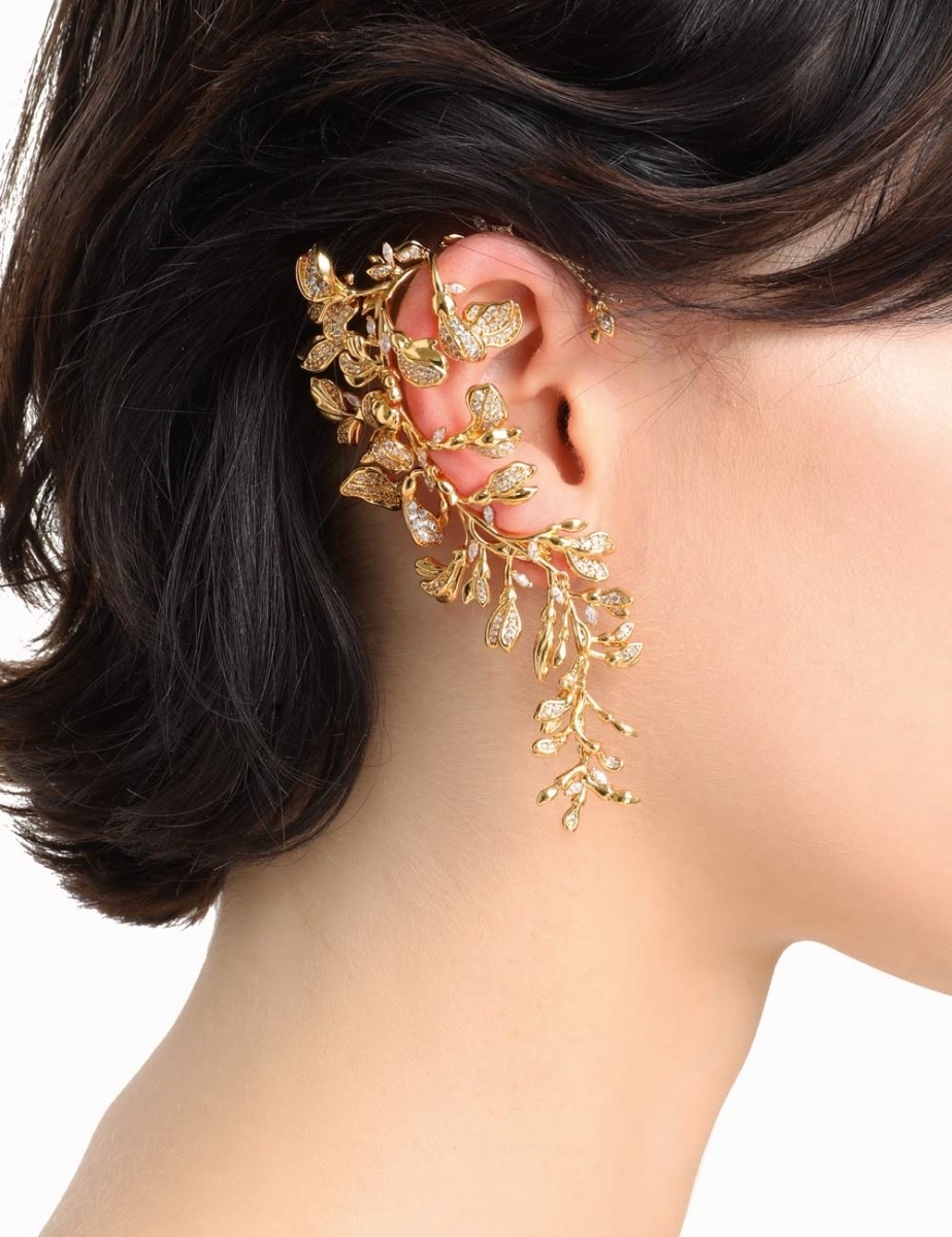 LARGE FLORAL EAR CUFF - 2