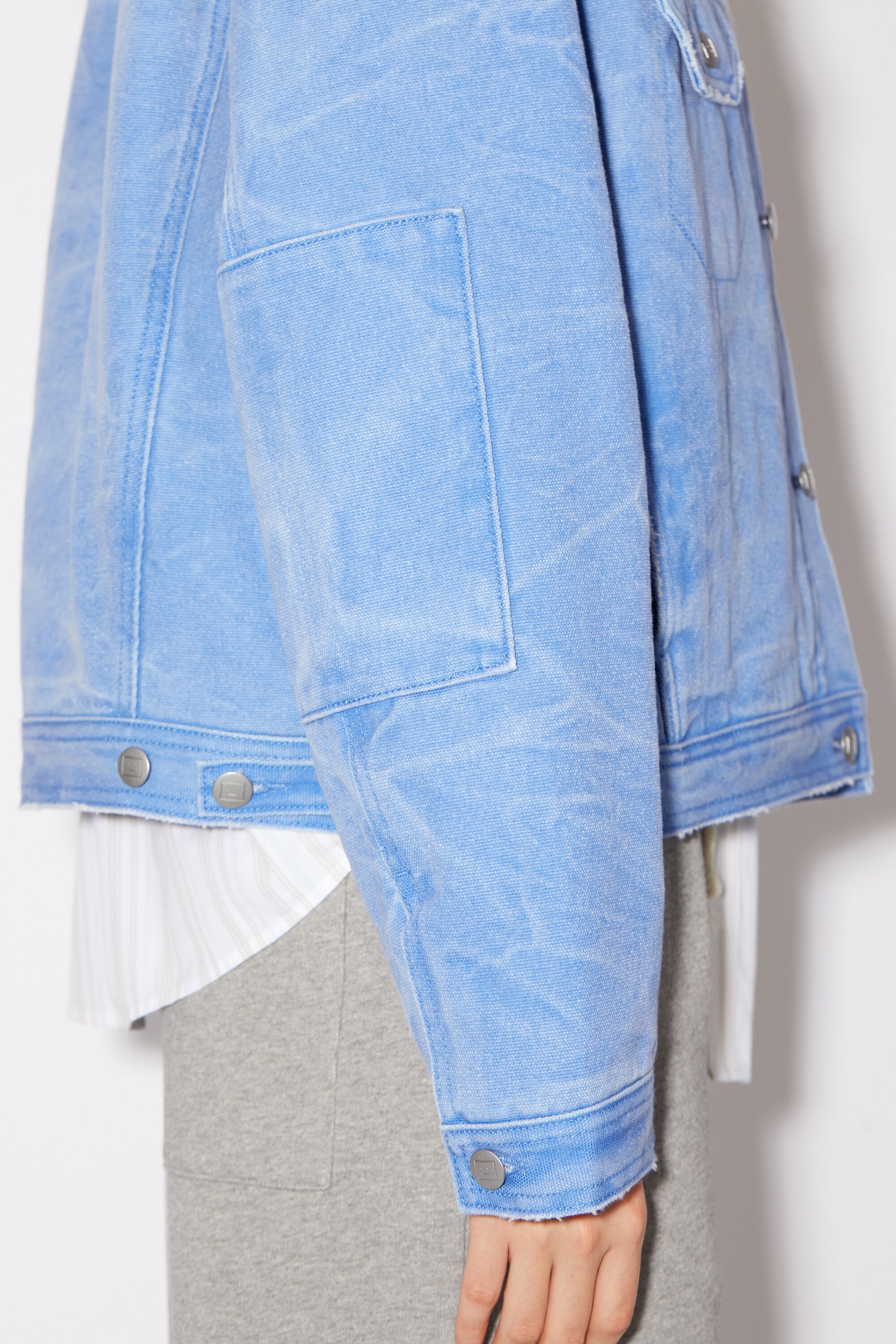 Padded denim jacket - Powder blue - 5