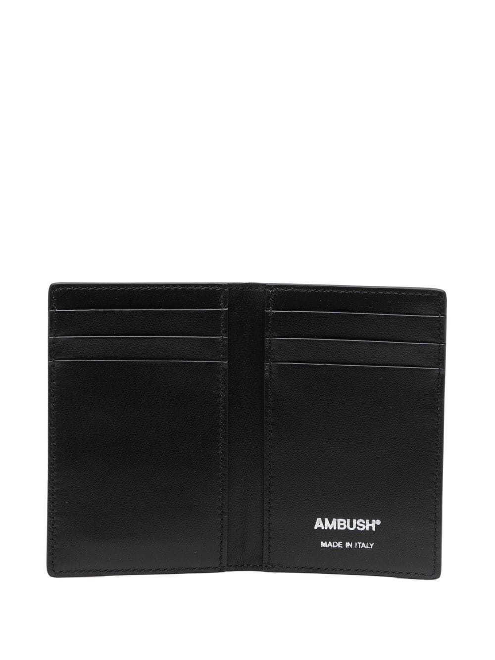 logo-plaque leather wallet - 3