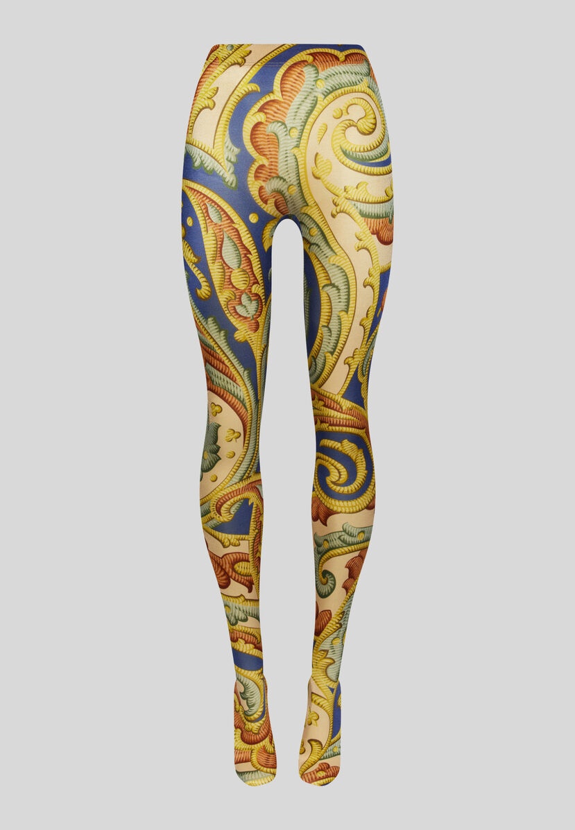 BAROQUE PAISLEY TIGHTS - 1