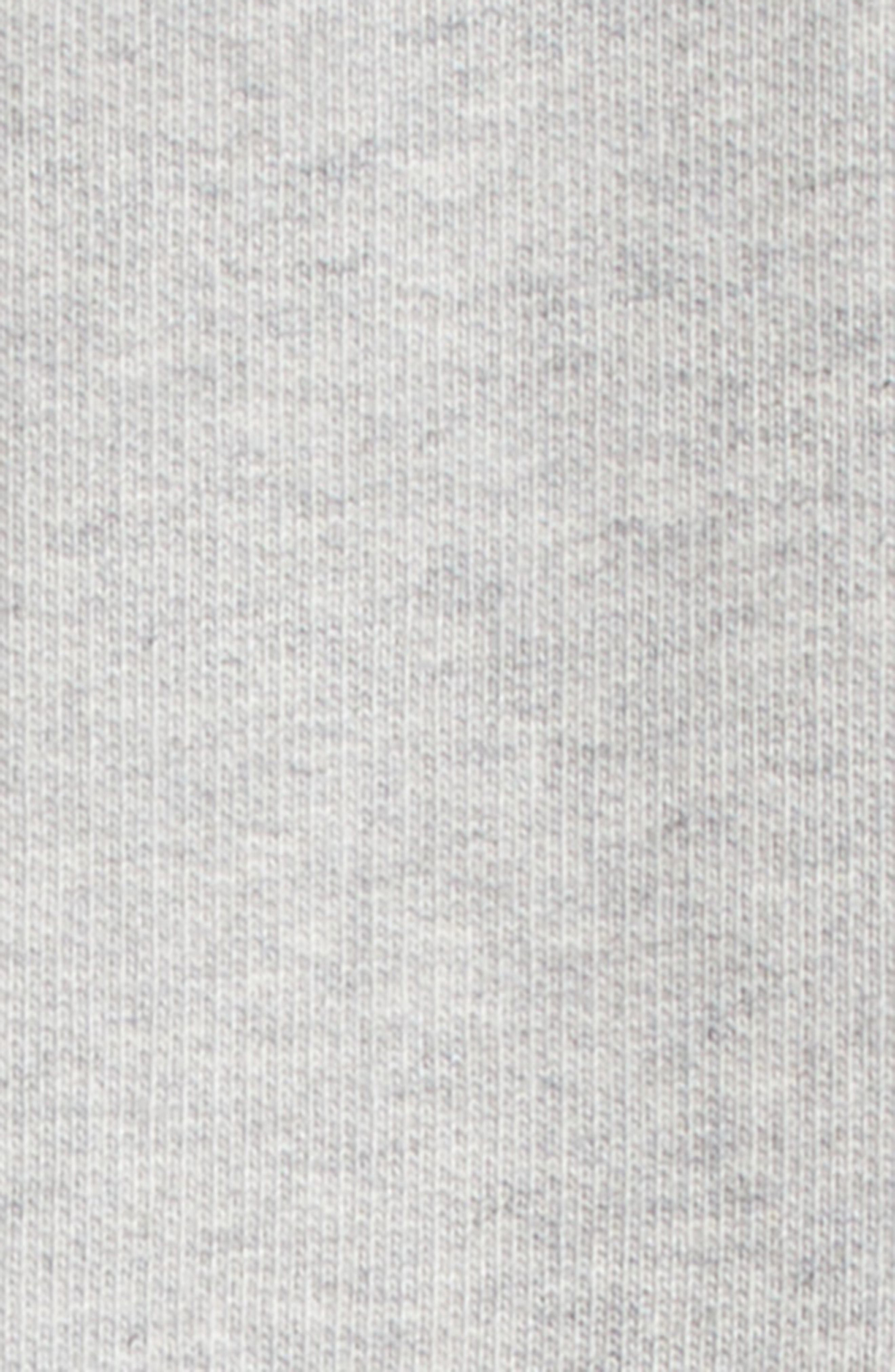 Givenchy Logo Patch Double Collar Fleece Hoodie in Light Grey Melange at Nordstrom - 6