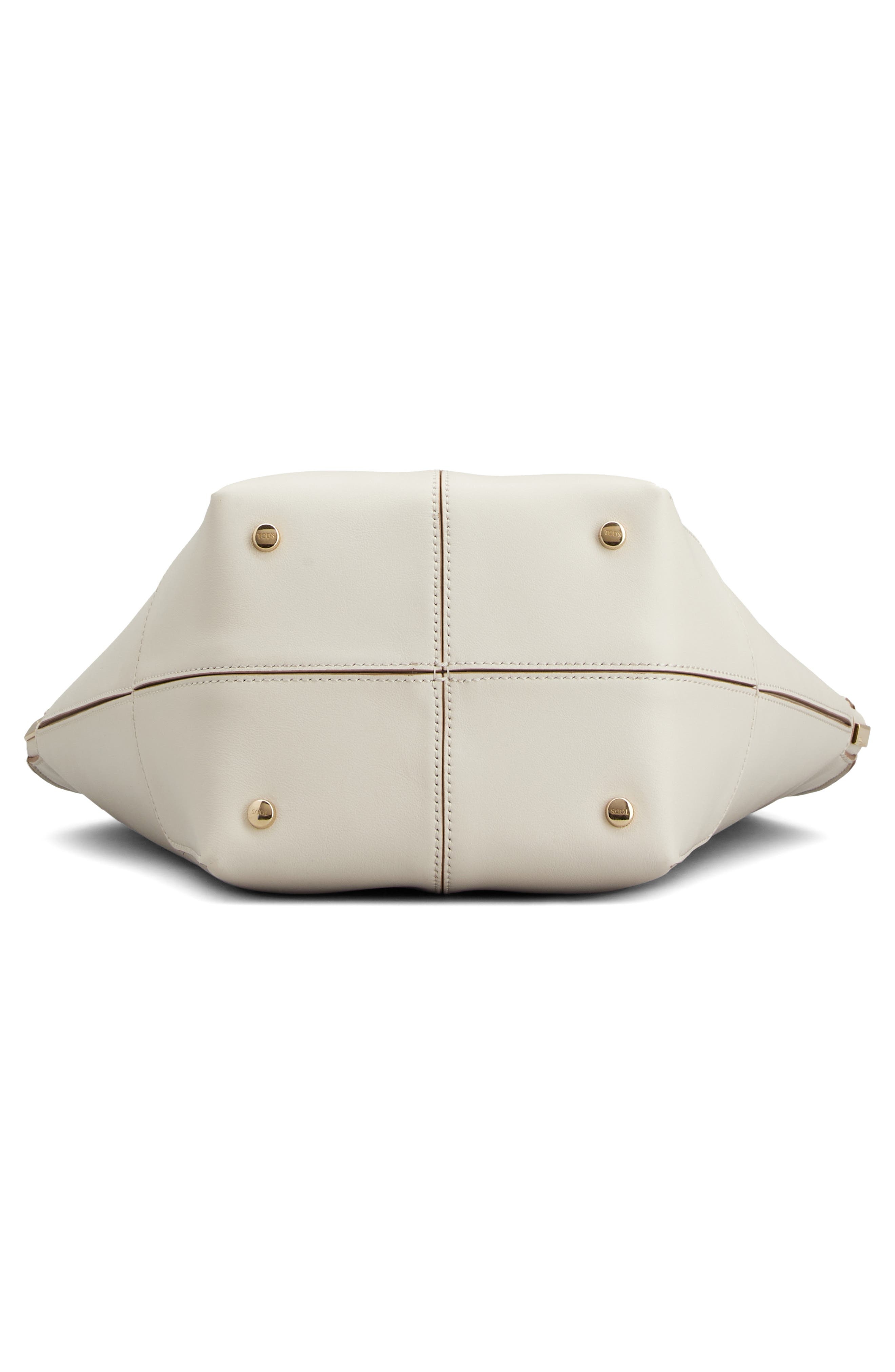 Tod's Small Sacca Leather Bucket Bag in Bianco Calce at Nordstrom - 5