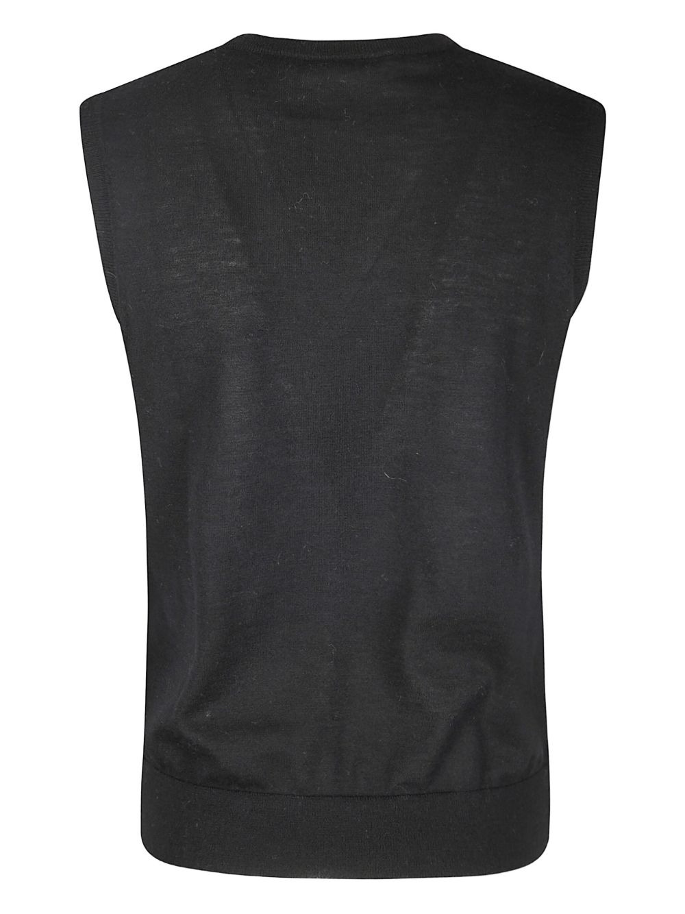 knitted cashmere V-neck vest - 2