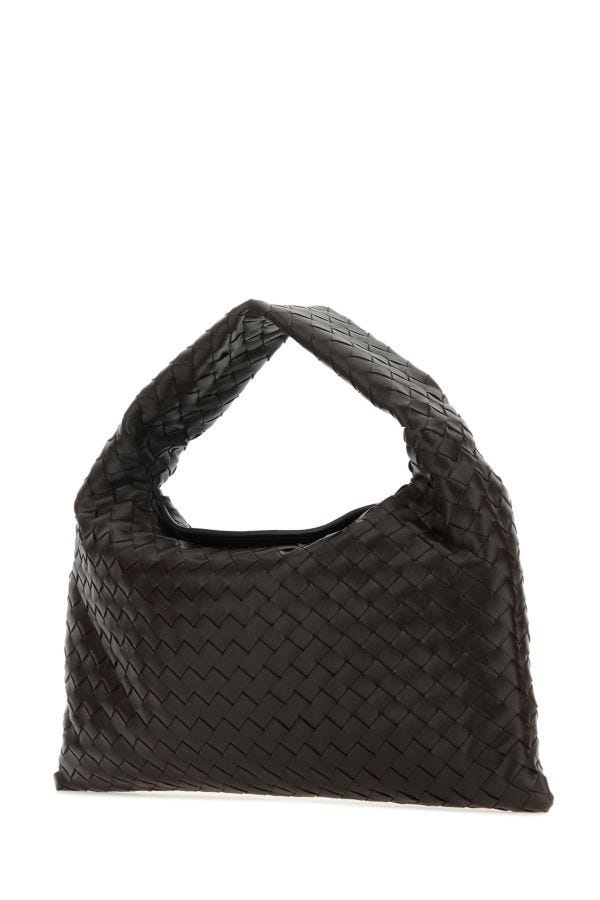 Bottega Veneta Woman Dark Brown Leather Small Hop Shoulder Bag - 2