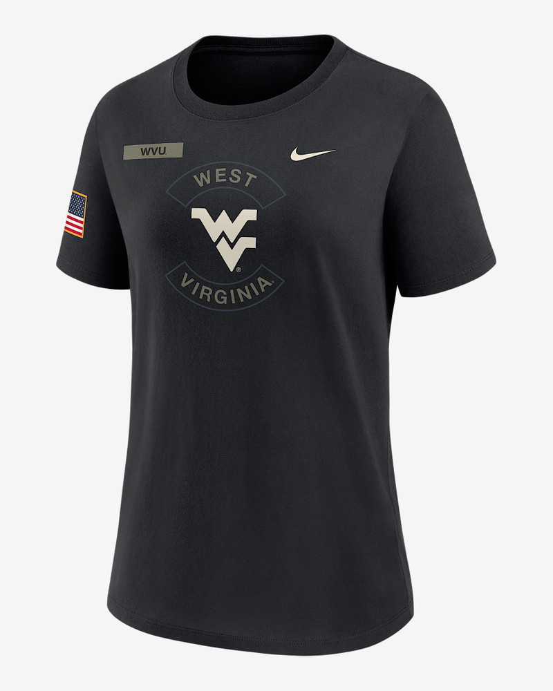 West Virginia Military Appreciation Women's Nike Dri-FIT College T-Shirt 1