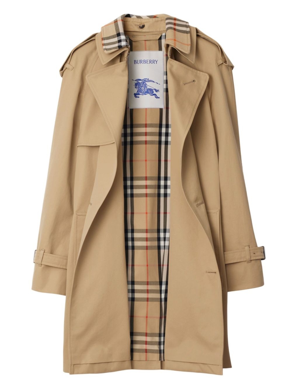 Vintage Check cotton trench coat - 6