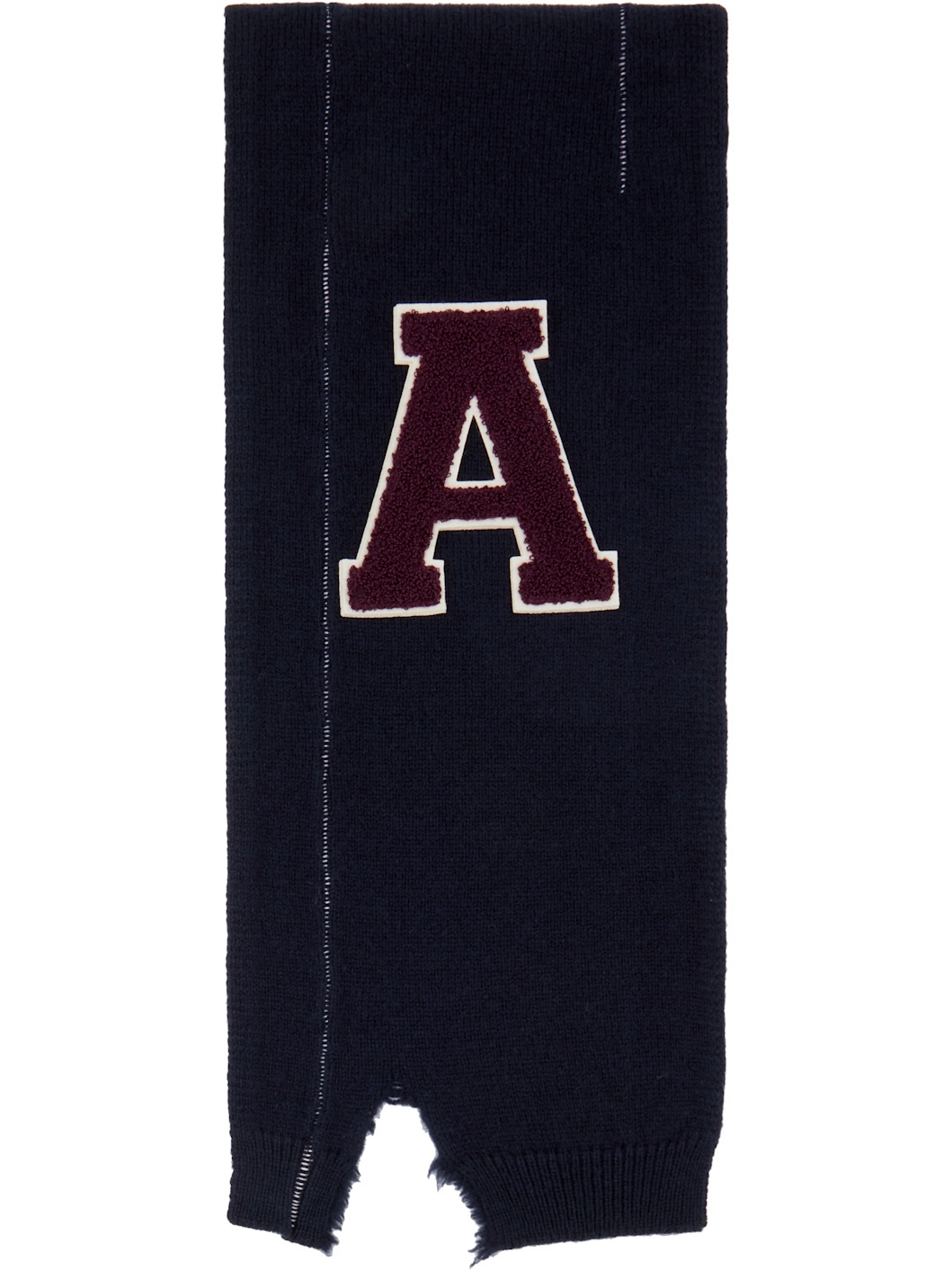 Navy Knit Scarf - 1