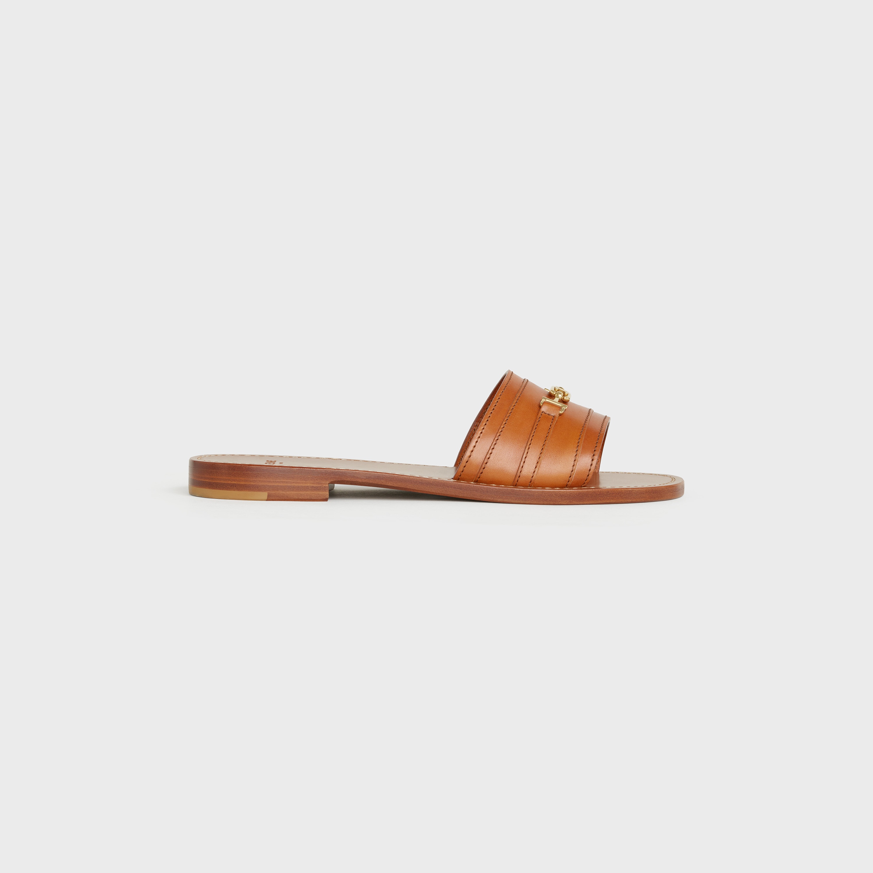 Celine Lerins Triomphe Slide in Vegetal Calfskin - 1