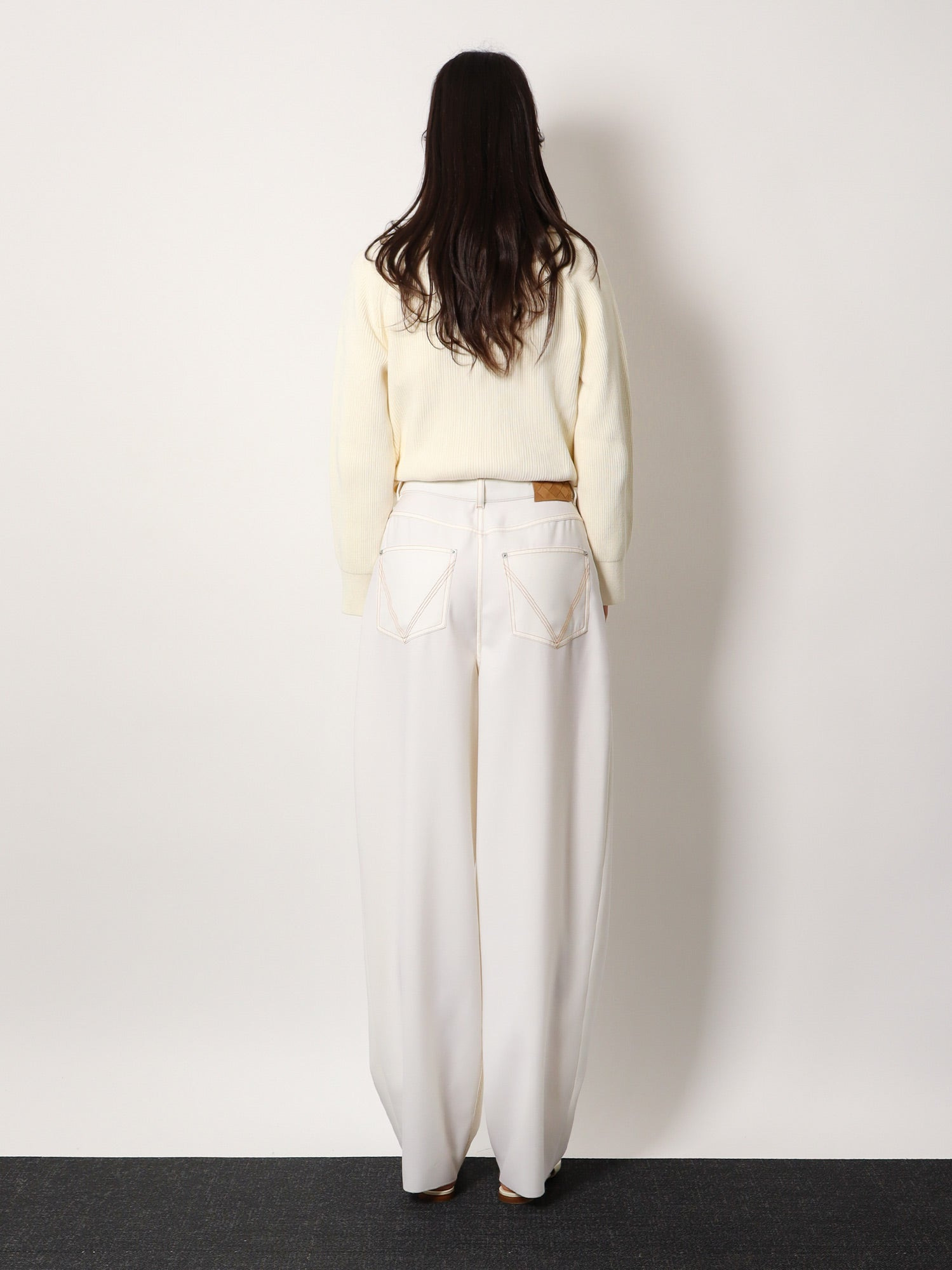 Bottega Veneta Women Wool Wide Leg Trouser - 3