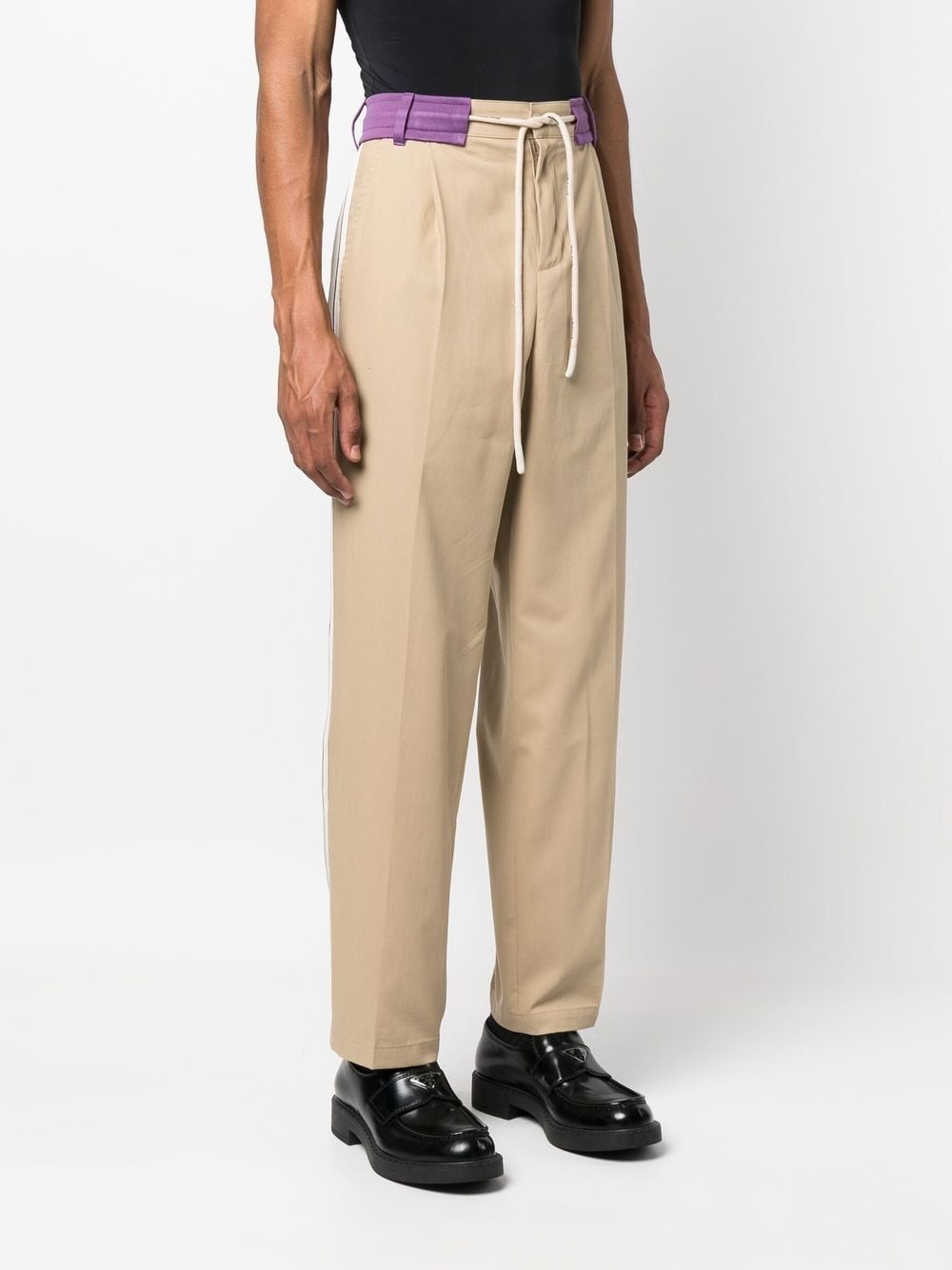 side-stripe trousers - 3