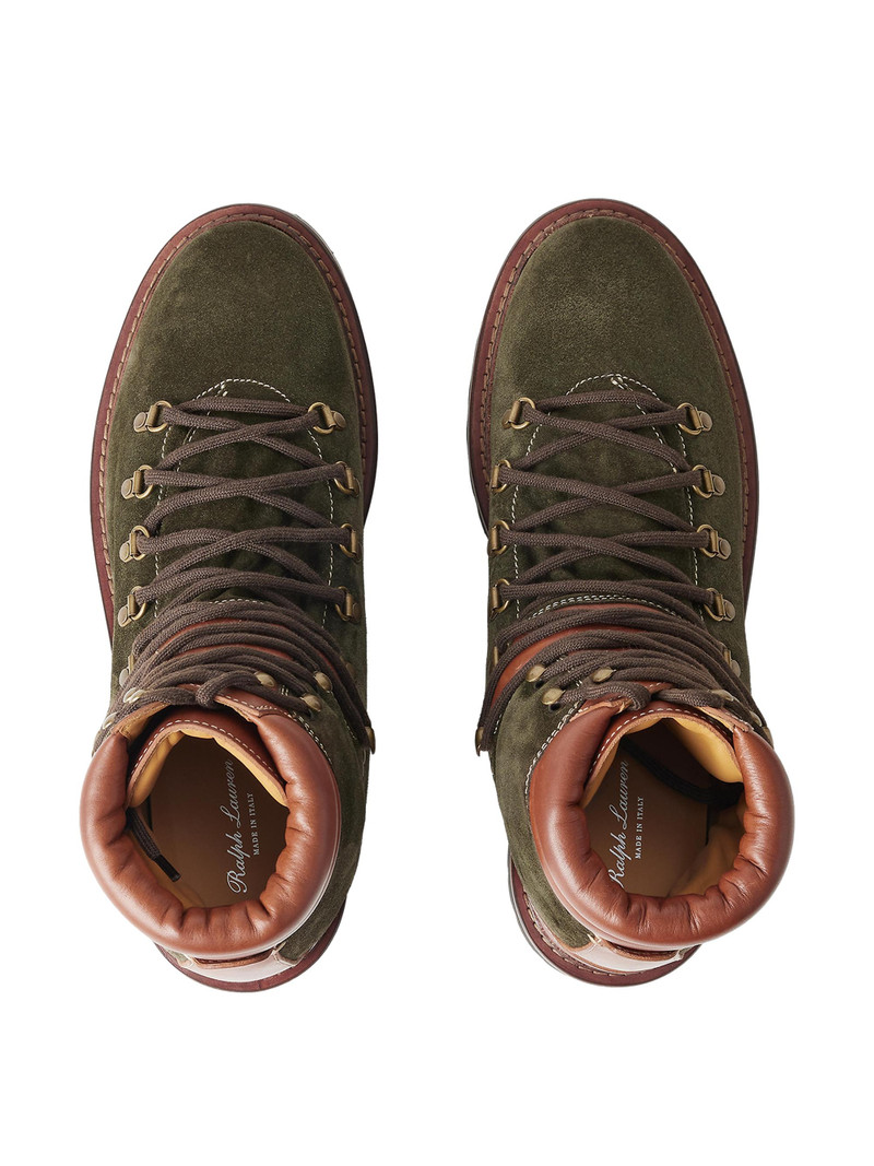 Men's Cortina Suede Hiking-Style Ankle Boots - Thicket Moss 4