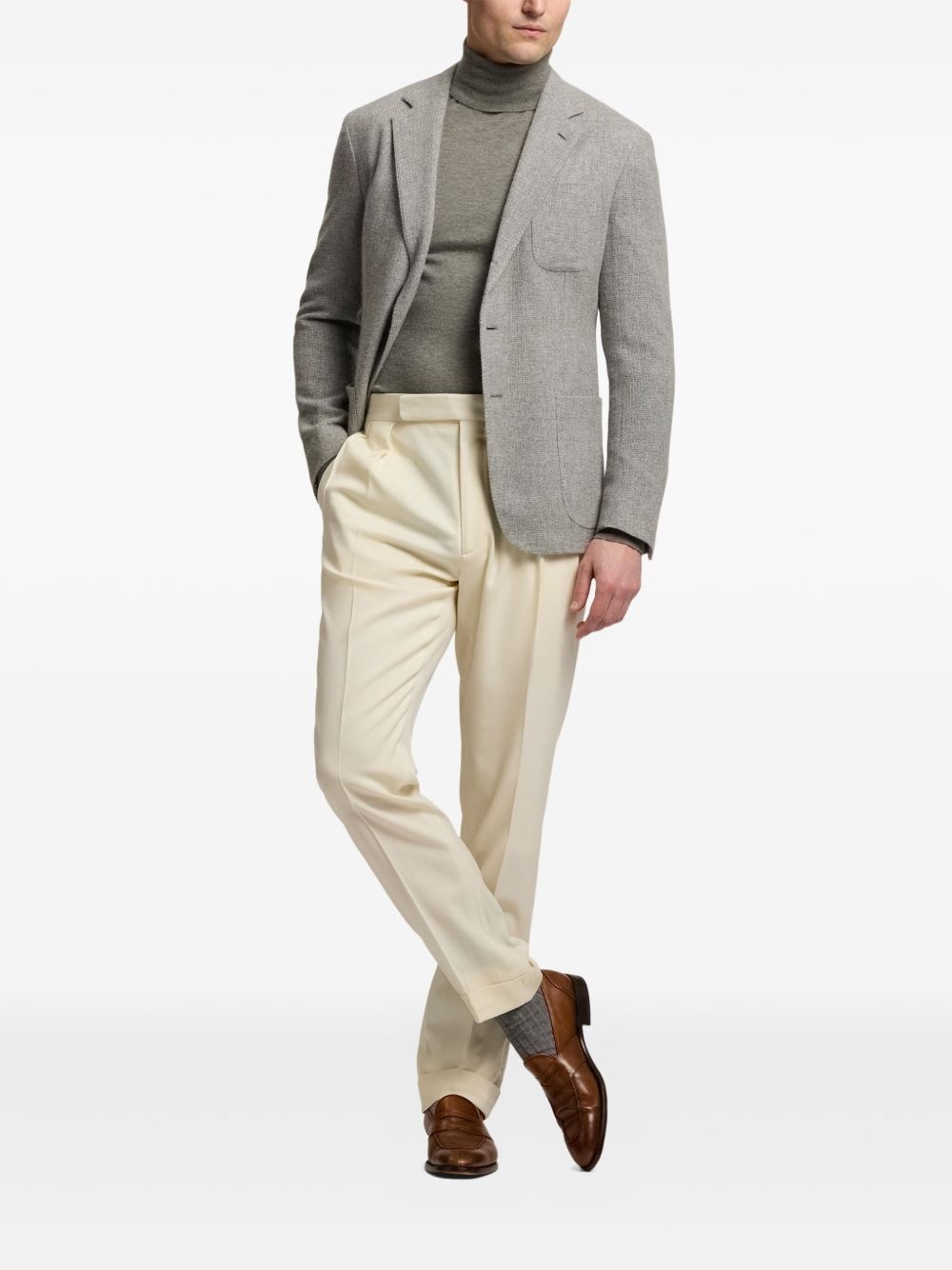 cashmere single-breasted blazer - 2