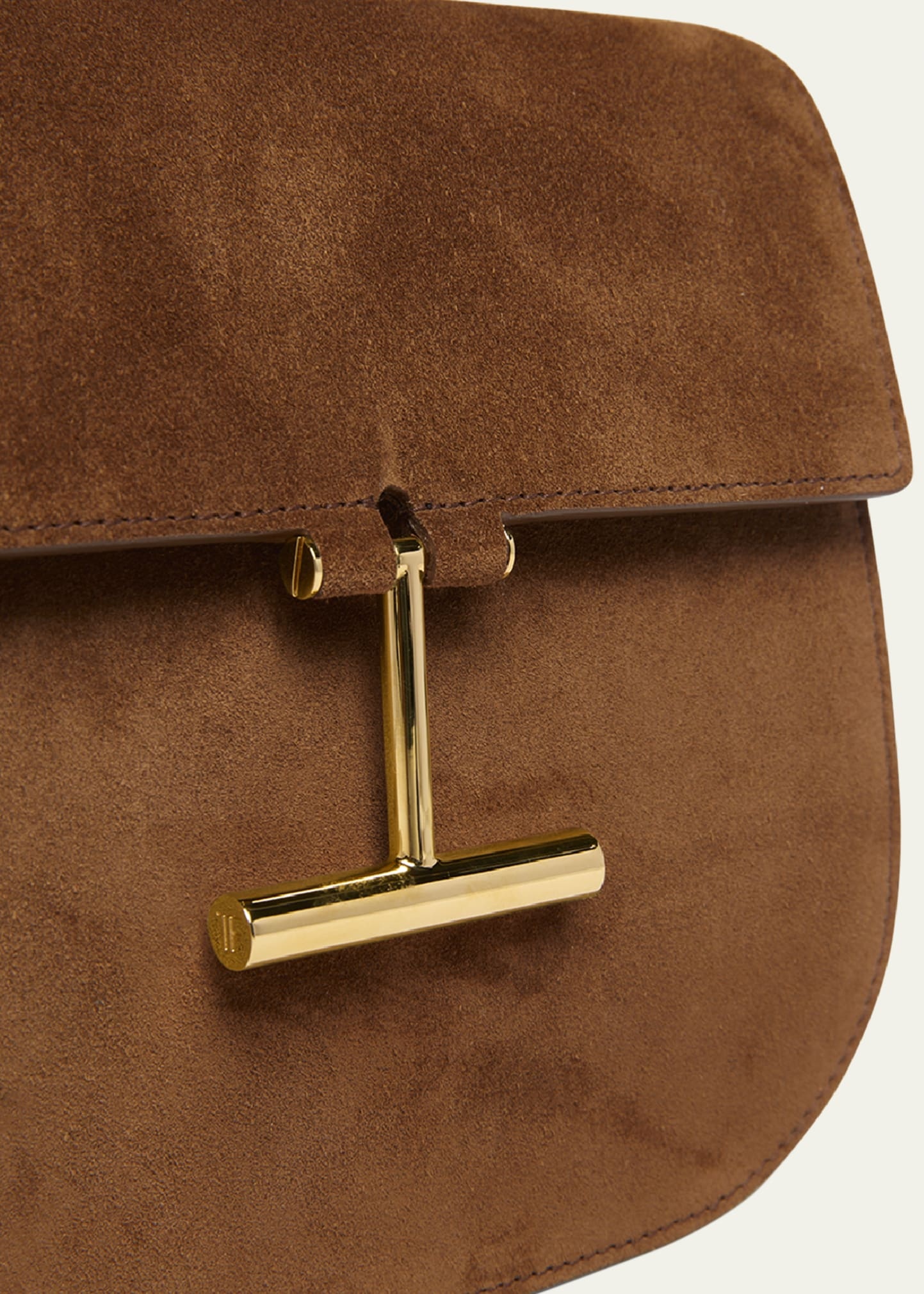 Tara Mini Flap Crossbody Bag in Suede and Leather - 5