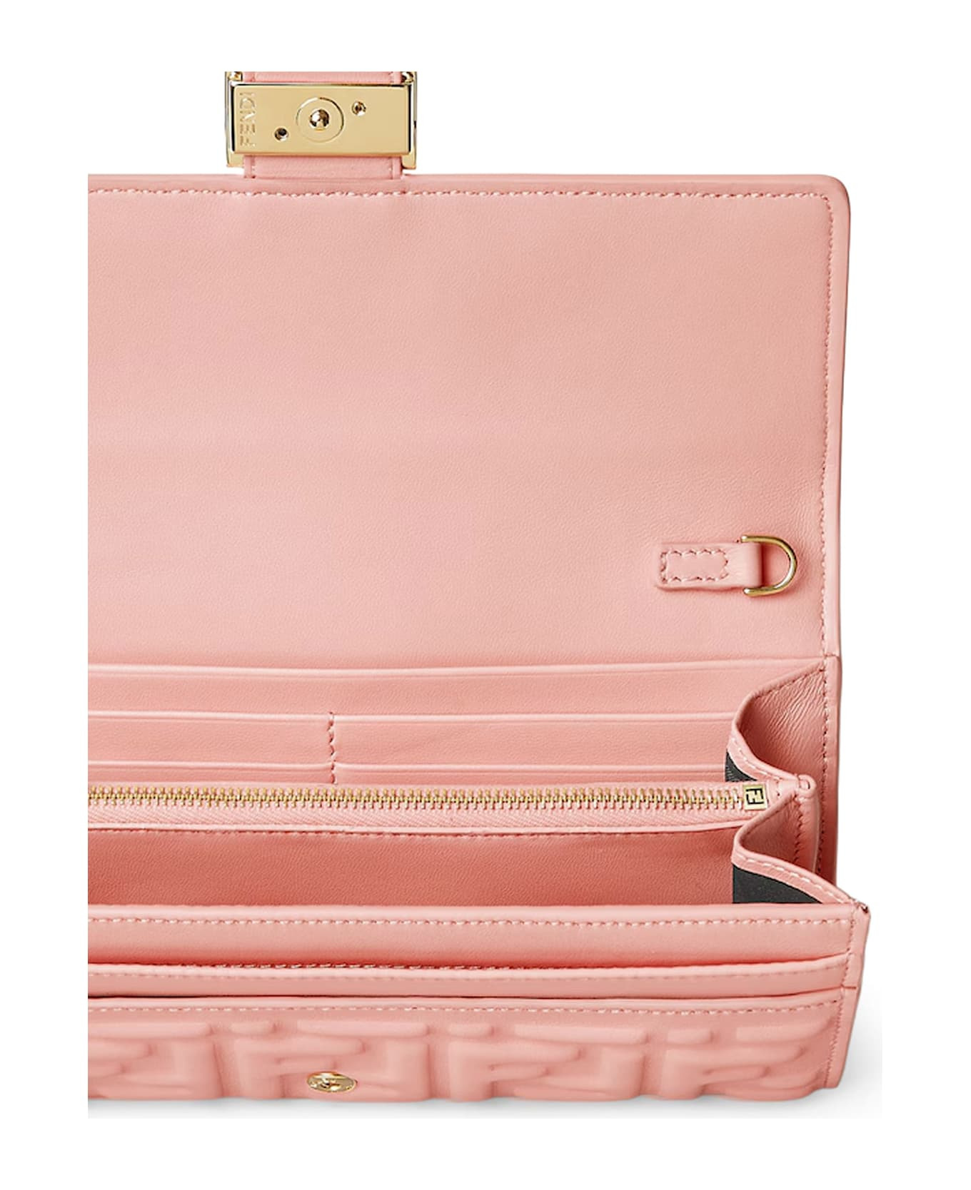 Continental With Chain Baguette Leather Crossbody Bag - 4