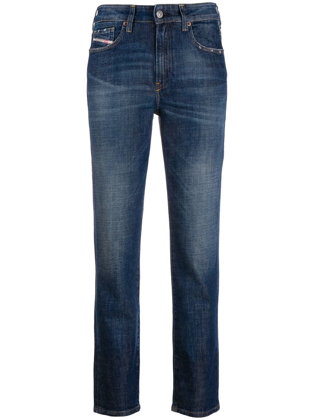 slim-fit stonewashed jeans - 1