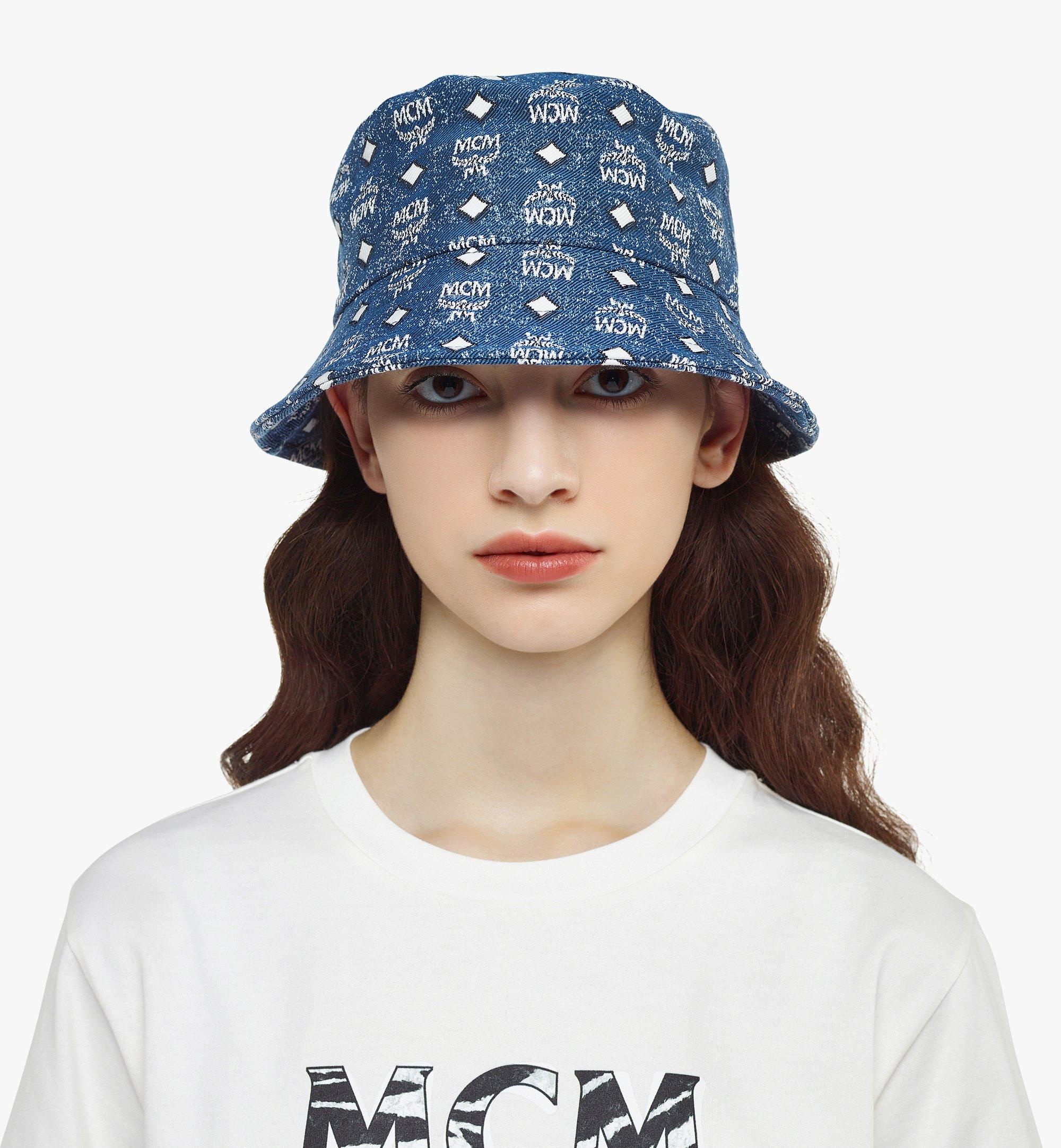 Bucket Hat in Vintage Denim Jacquard - 2