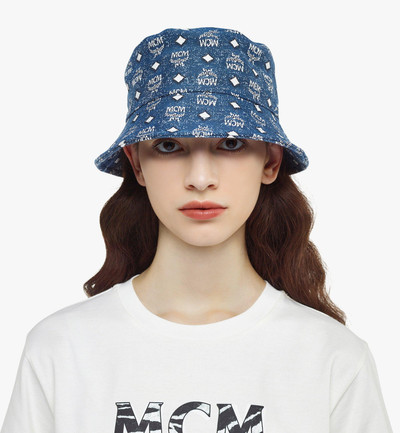 MCM Bucket Hat in Vintage Denim Jacquard outlook