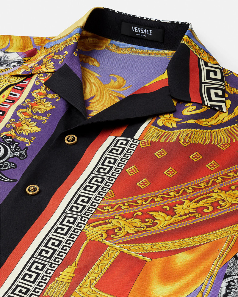 VERSACE Printed Silk Twill Regular Shirt outlook