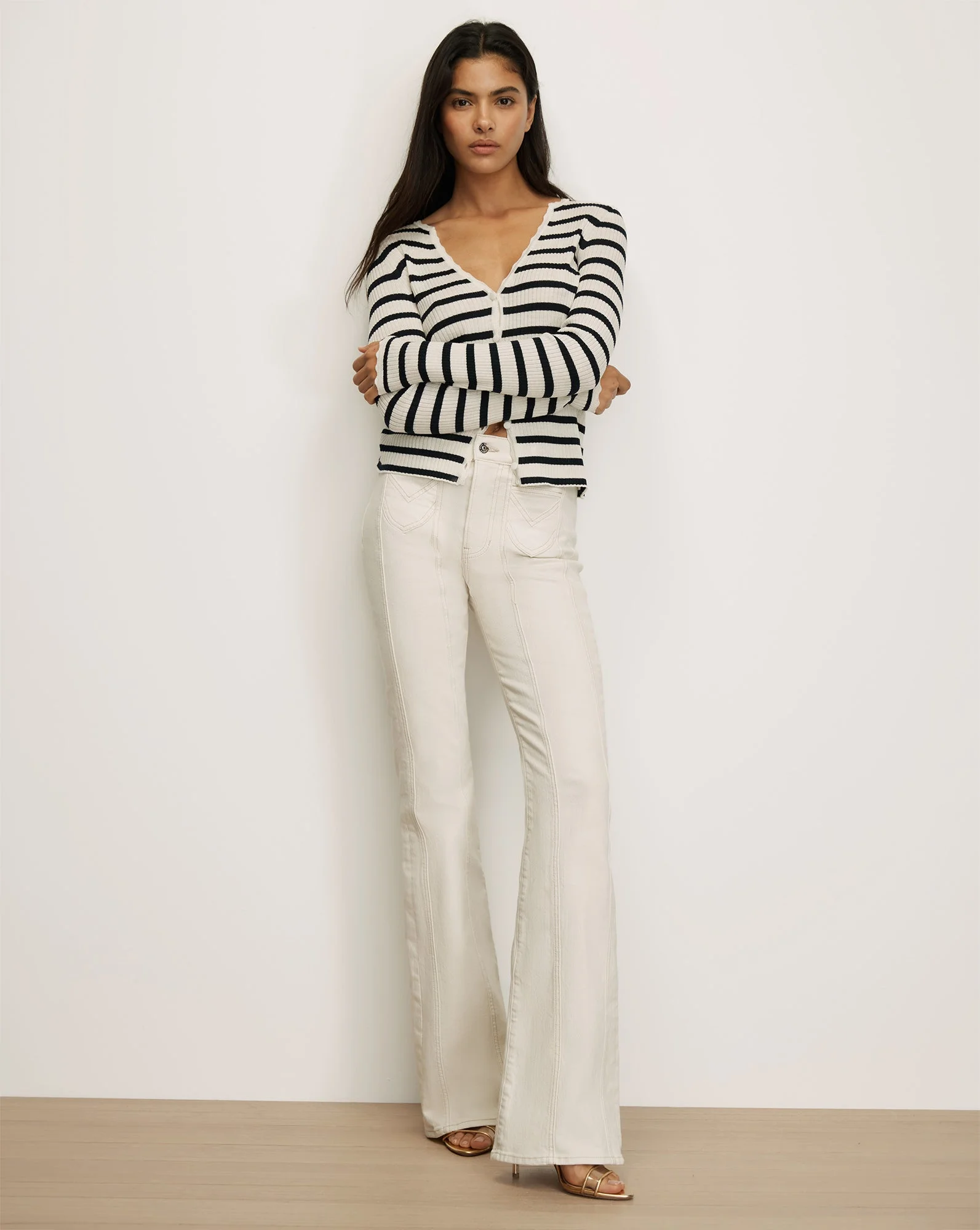 BEVERLY HIGH RISE SKINNY FLARE - 1