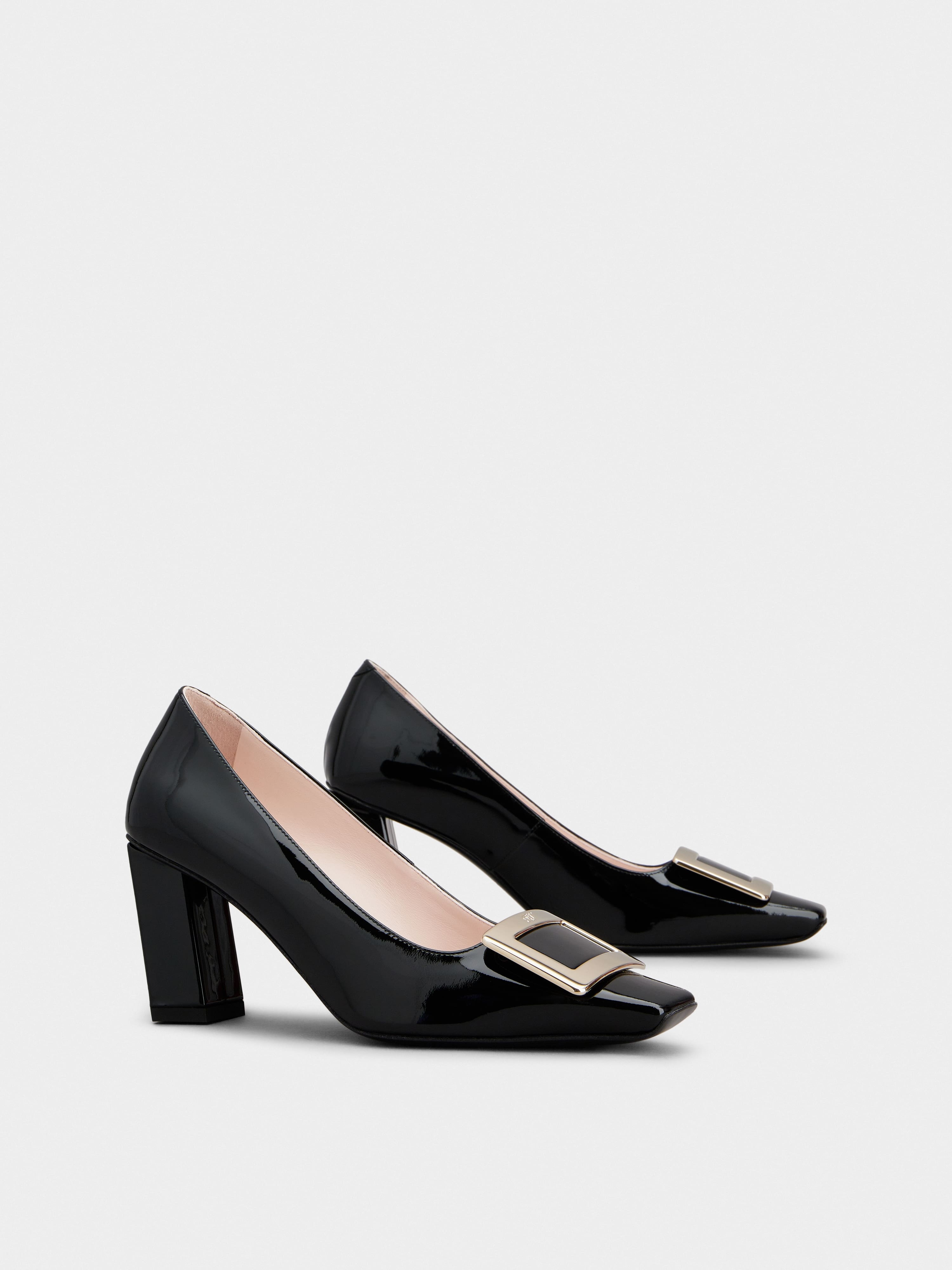 Belle Vivier Metal Buckle Pumps in Patent Leather - 2