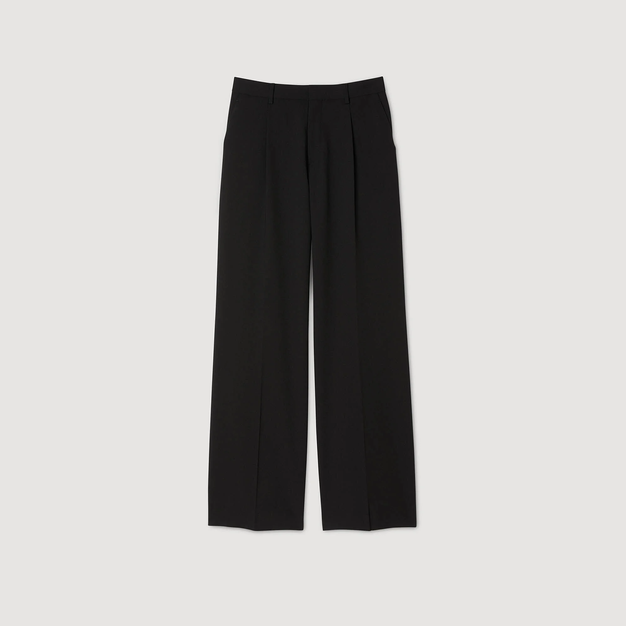 WIDE-LEG TROUSERS WITH PLEATS - 1