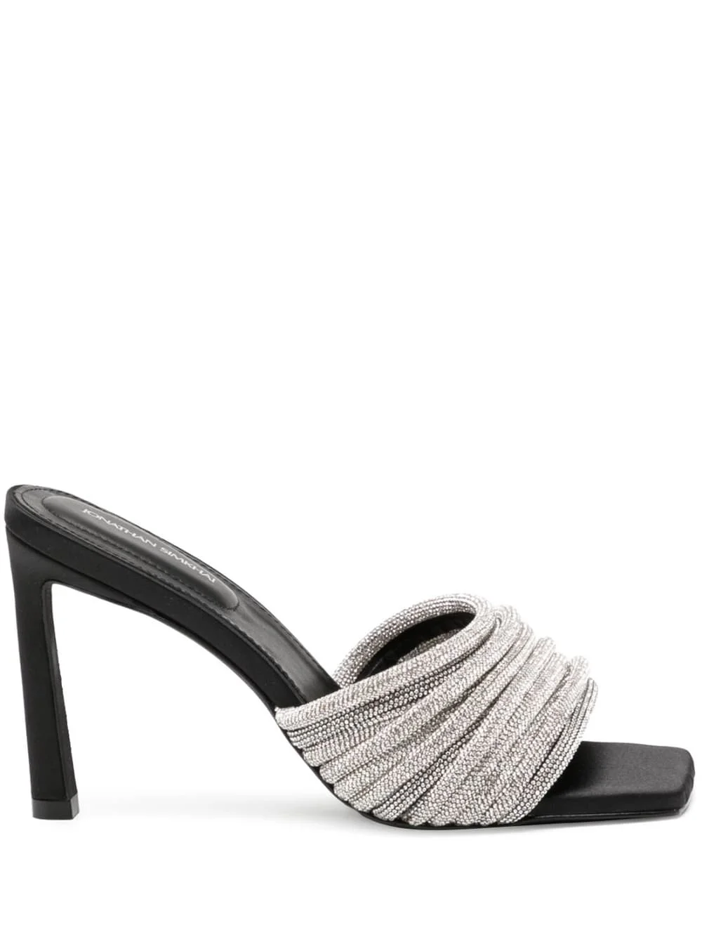 Lena 100mm crystal-embellished mules - 1