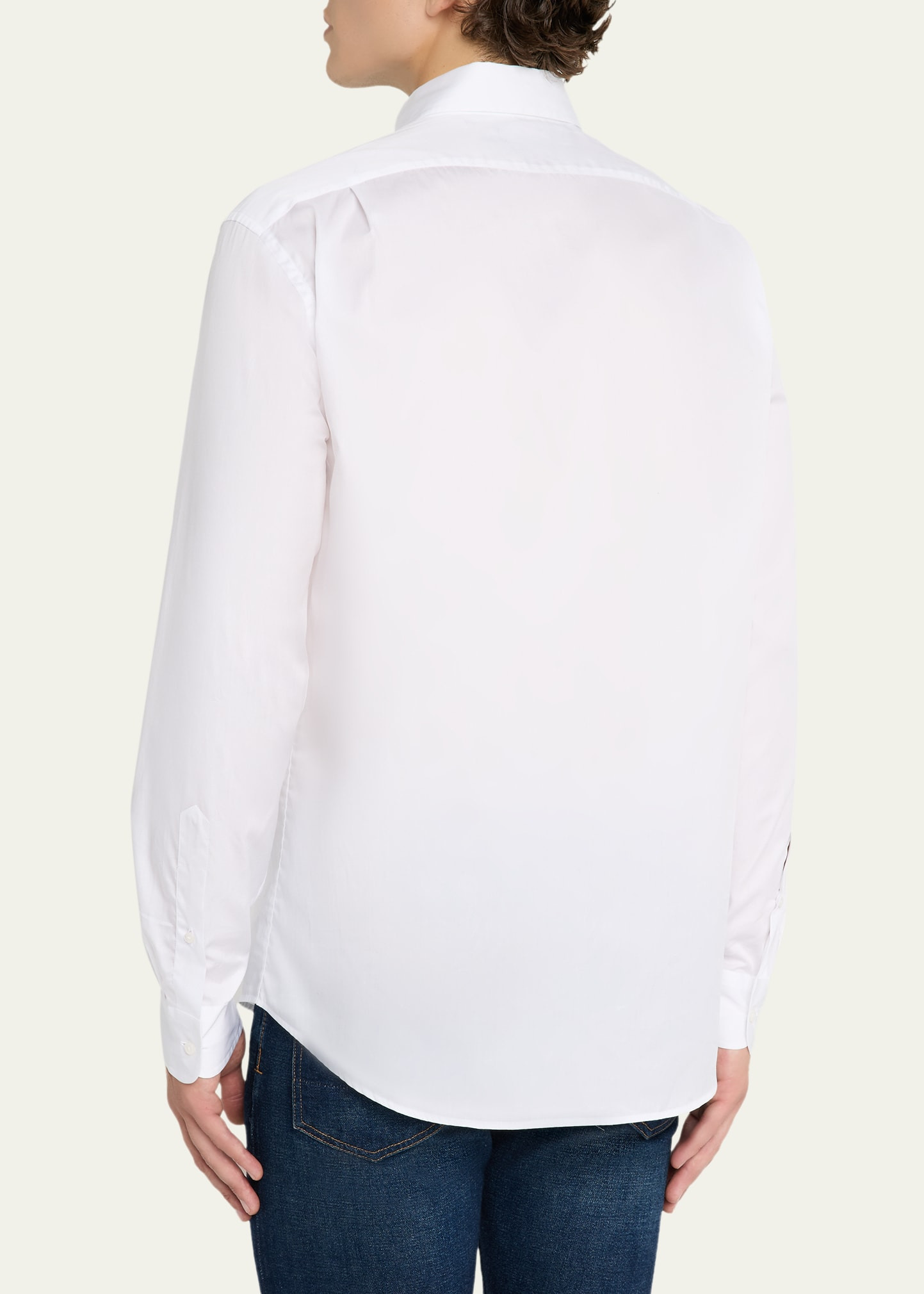 Men's Button-Collar Cotton Sport Shirt - 3