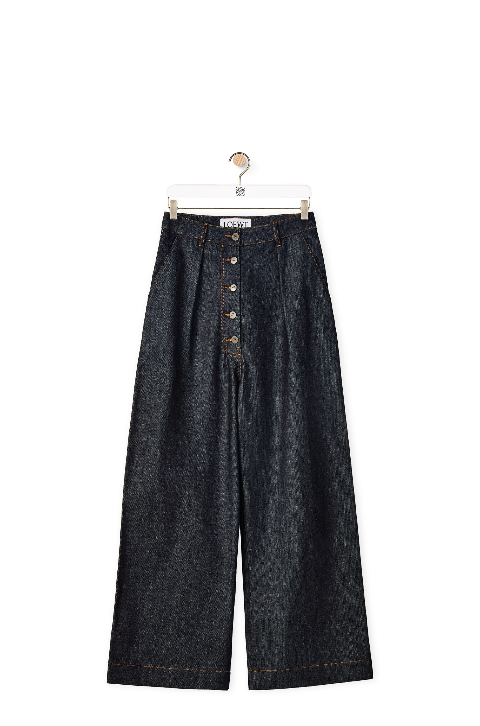 Oversize jeans in washed denim - 1