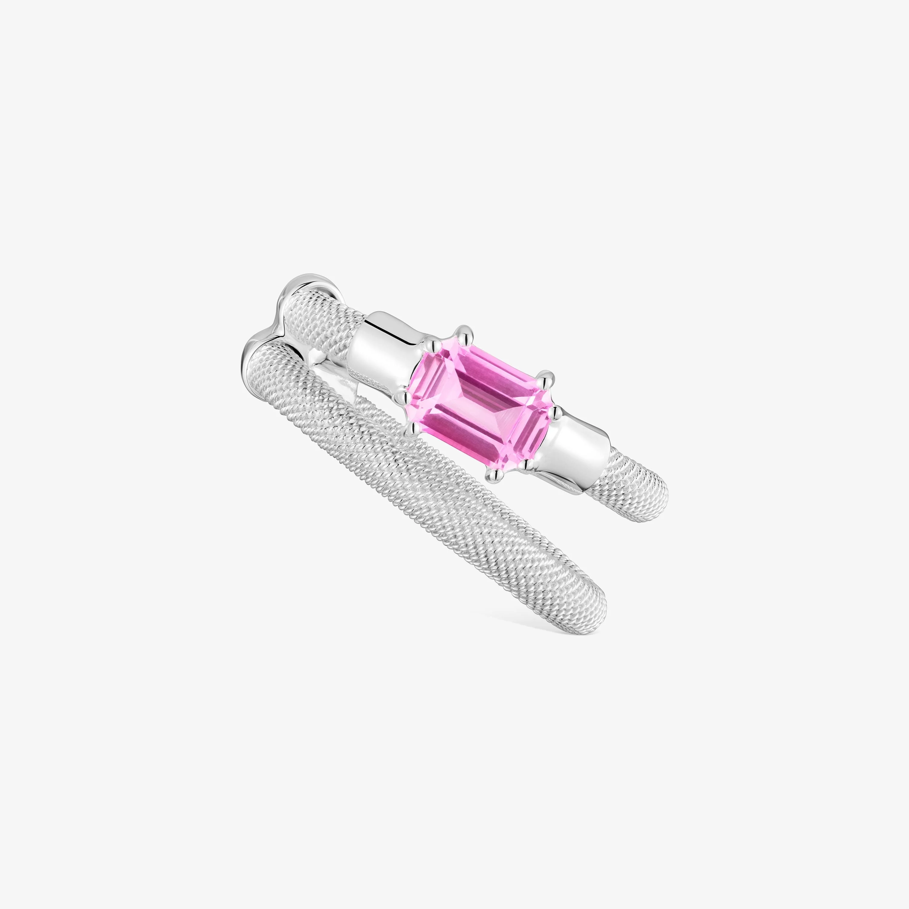 Silver and lab-grown sapphire Earcuff TOUS Mesh LGG - 1