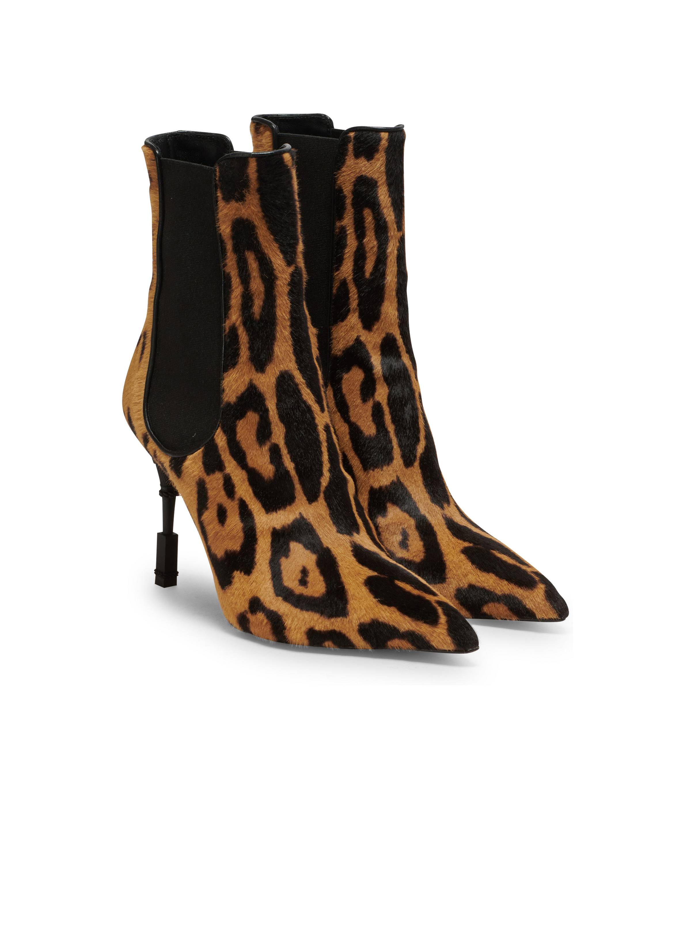 Moneta leopard print leather ankle boots - 2