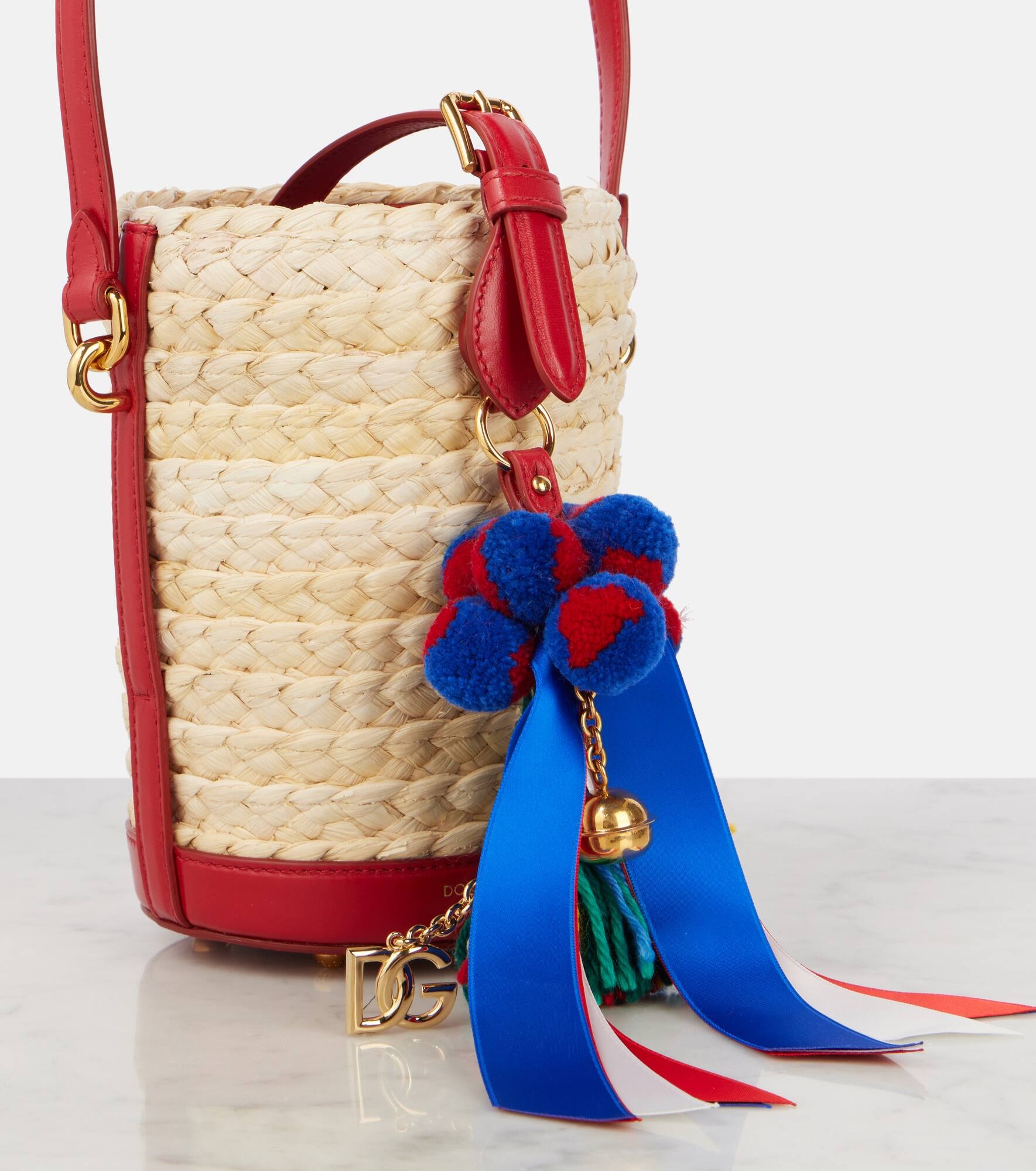 Carla Medium raffia bucket bag - 6